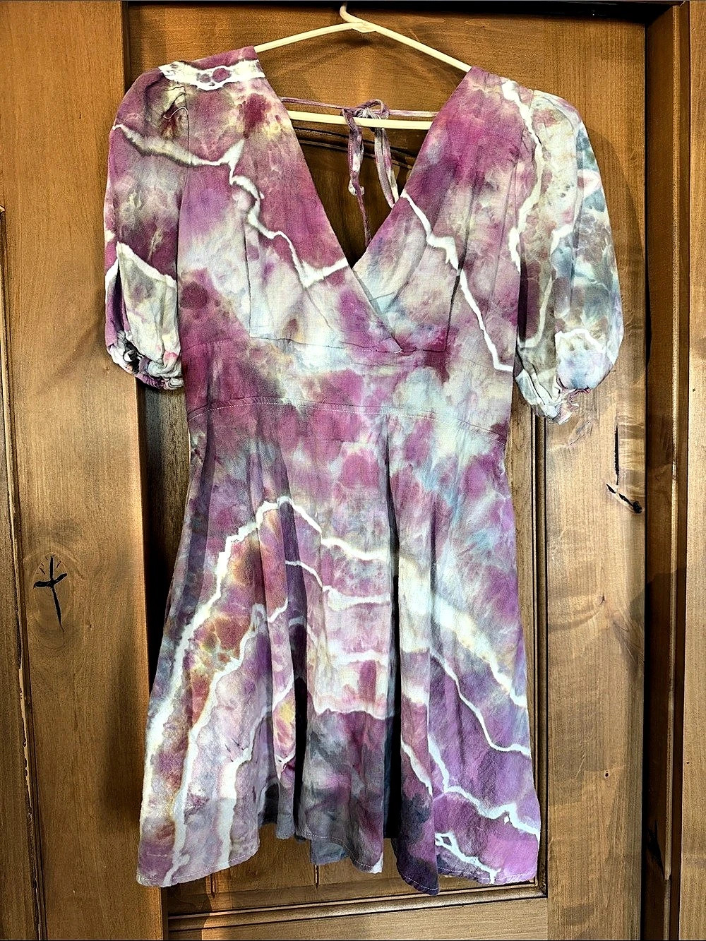 BuddyLove Lyla Dress Tie-Dye Midi Dress Purple & Blue